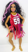 Barbie Extra Articulated Doll Pink Hair Malibu Jersey Basketball Latina - £15.71 GBP