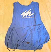 HEAVY DUTY COTTON WORK APRON, Large I.H. Services INC. Cleaning Blue  - $15.00
