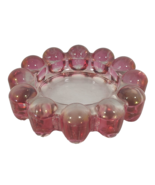 Nova Anchor Hocking Boopie Glass Round Bubble Ashtray Pink 5.1”  Vintage - £25.02 GBP