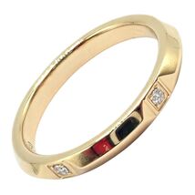 Authentic! Tiffany &amp; Co. 18k Yellow Gold Diamond True 2.5mm Band Ring sz 6 - $1,150.00