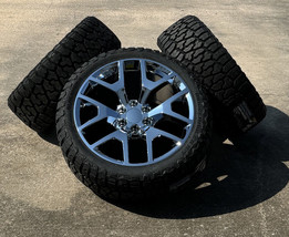 Chrome Honeycomb 22&quot; Wheels Blackhawk R/T Tires Chevy Tahoe Silverado Ne... - £1,684.28 GBP