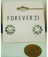 CHARMING STUD BEJEWELED EVENING EARRINGS FOREVER 21 - £4.71 GBP