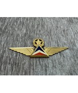 Vintage Delta Airlines Captain Pilot Wings Badge - 1970s Named AS-IS BROKEN - $98.99