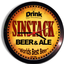 SINSTACK BEER and ALE BREWERY CERVEZA WALL CLOCK - $29.99