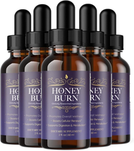 (5 Pack) Honey Burn Drops - Full Body Management, Formula Liquid Drops - 60Ml - £101.28 GBP