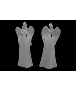 Ceramic 7.5 Inch White Angel Figurines - Elegant &amp; Serene Home Decor Sta... - $22.14 CAD