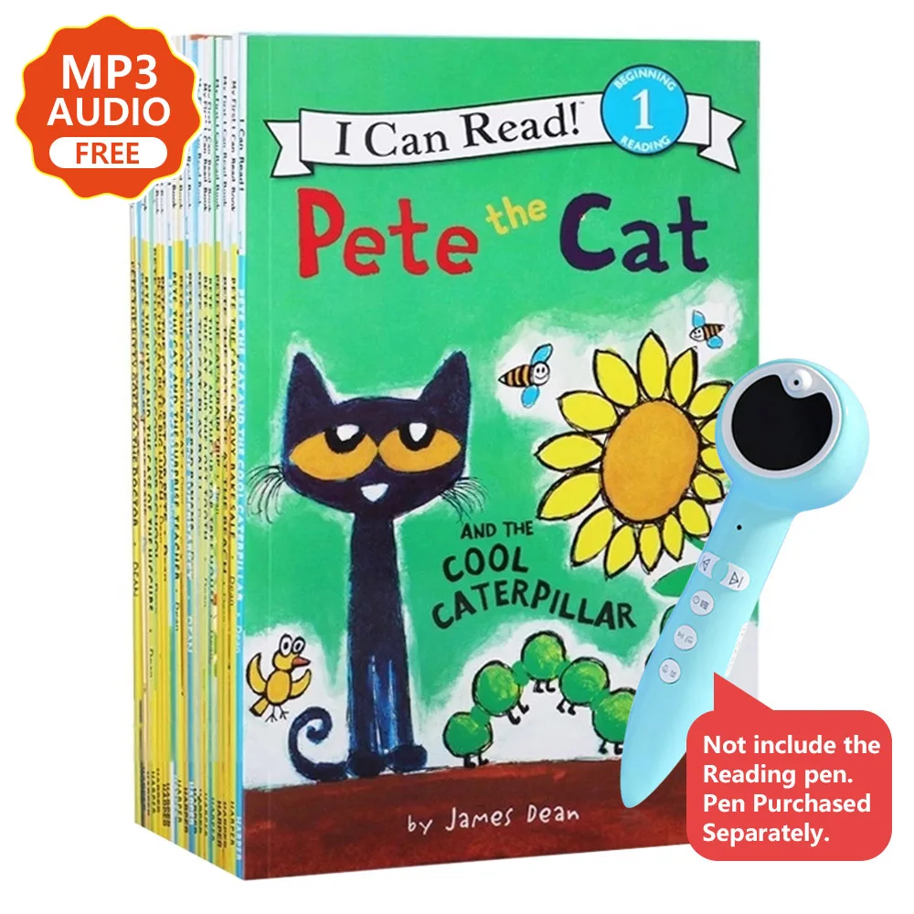 17 Books/set I Can Read Pete The Cat Picture Books Children Baby Famous Story - £56.31 GBP+