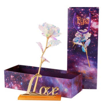 24K Luminous Color Gold Rose Flower Set - $1.05+