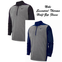 NIKE NEW MEN&#39;S ESSENTIAL THERMA 1/2 ZIP FLEECE LINED PULLOVER TOP SWEATS... - $37.95