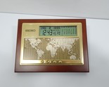 Vintage Seiko World Time LCD Desk Clock - Model # QHL020B - - £28.60 GBP