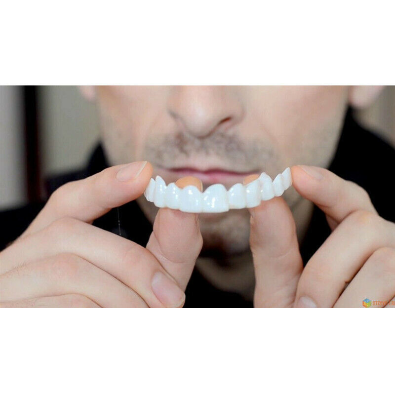 Primary image for Snap On False Teeth Upper + Lower Dental Veneers Dentures Tooth Cover Set Hot