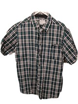 Ezekiel Western Shirt Mens Medium Green &amp; White - $15.84