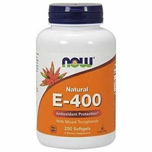 NOW  E-400 Vitamin E-400 IU MT Softgels with Mixed Tocopherols, 250 Soft... - £27.06 GBP