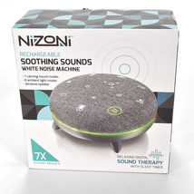 Nizoni Rechargeable Soothing Sounds White Noise Machine 7 Sound 8 Light ... - £17.11 GBP