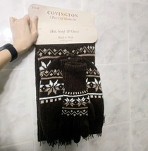 Covington 3-Piece Scarf Hat Gloves Knit Set New w/ Tag MSRP  $30 - $279.41 MXN