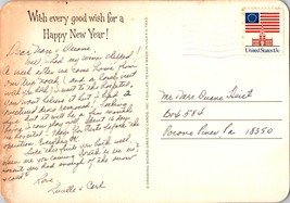Vtg Postcard Happy Holidays, With Every Good Wish for a Happy New Year - £5.24 GBP