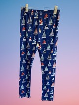 ILover Blue Sailboat Nautical Themed girls leggings new without tags size 7-10 - £9.20 GBP