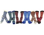 TeeHee Women&#39;s Ladies Value 6-Pair Crew Socks Stripes  Shoe Size 6-9 - £13.24 GBP