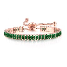 Kpop Women&#39;s Tennis Bracelet Luxury 2.5*5 mm Multicolor Zircon Bracelets For Wom - £14.22 GBP