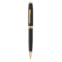 Cross Cross Coventry Black Lacquer Ballpoint Pen - Gold Tone - £41.33 GBP