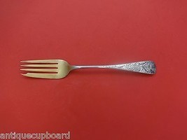 Pattern Unknown by Durgin Sterling Silver Cold Meat Fork Gold Washed 9" - £205.46 GBP