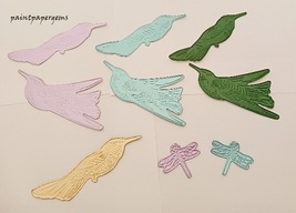 Anna Griffin-Handmade 3D Embossed Foil Hummingbird and Dragonfly Die Cuts  - £3.13 GBP
