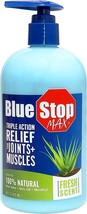 Blue Stop Max Muscle &amp; Joint Relief Gel: Fast-Acting Sore Muscle, Back &amp; Neck Re - £35.16 GBP