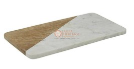 8&quot;x12&quot; Marble and Wood Cutting Board and Serving Platter For Kitchen Gif... - £121.78 GBP