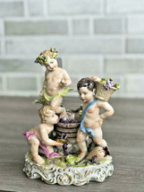 Galvez Porcelain Ancient Figurine Rare Cherubs Perfect Condition  - £125.52 GBP