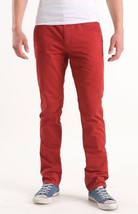 Bullhead Dillon Chino Skinny Faded Red  Pants Jeans Mens Guys New $55 - £30.55 GBP