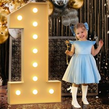 Marquee Light Up Numbers 1, 4Ft Diy Marquee Numbers For 1St 21St Birthday Decor, - £42.45 GBP