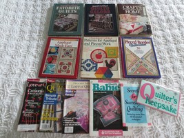 6 Hard Cover/5 Soft Cover  QUILTING BOOKS + QUILTING KEEPSAKE for Notes/... - $15.00
