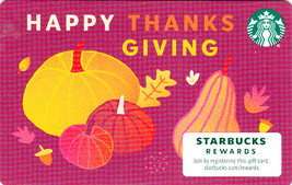 Starbucks 2020 Happy Thanksgiving Recyclable Collectible Gift Card New No Value - £1.59 GBP