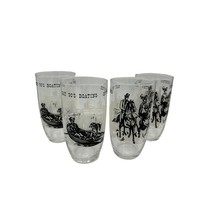 Mid Century Modern Gay 90s Nineties Federal Glass Tumbler Collins Boating Horse - £19.83 GBP