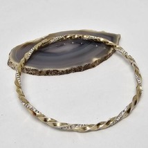 Mom Jordan 925 Vermeil Gold Over Sterling Silver Crystal Pave Bangle Bracelet - $29.95