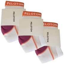 3 PELOTON Color-Block Quarter Crew Socks Men/Women Medium/Large White Bundle NWT - £27.22 GBP