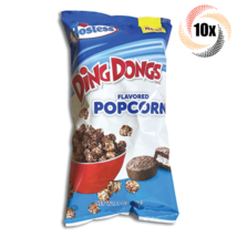 10x Bags New Hostess Ding Dongs Flavored Popcorn Crispy &amp; Sweet Snack | 3oz - £29.99 GBP