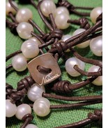 NAKAMOL - Leather&amp; Pearl necklace. - $342.71 MXN
