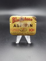 Vintage Medicine Tin:  Blackstone ASPIRIN full tin  Made in USA - £11.89 GBP