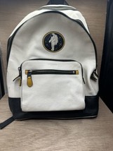 Coach Backpack Rocket Motif Astronaut NASA Leather Bag LARGE 29043 White Ivory - £156.12 GBP