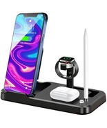 4 in 1 Wireless Charger Upgraded Qi-Certified Fast Wireless Charging Sta... - £10.77 GBP