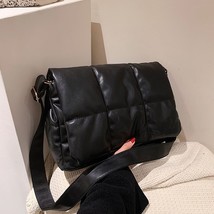 Winter Ladies Shoulder Bag Quilted Plaid Luxury Designer Handbag For Women PU Le - £21.98 GBP