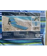 Melino Beach Lounger w/Tray Table Fully Padded Deluxe Lounger Adjustable... - $80.03 CAD