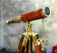 Collectible Nautical Marine Scope new Brass Antique Telescope With Woode... - $38.99