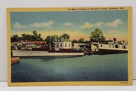 Boat Landing on Wicomico River, Salisbury, Maryland  Postcard B5 - £5.57 GBP