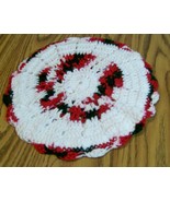 Large Hot Pad, Crochet, Handmade, Kitchen Decor, Double Thick, Gift, Red... - £9.48 GBP