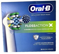 Oral B Replacement Electric Brush Heads Floss ActionX 10 Pack - £18.67 GBP