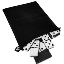 Domino Double Six 6 Two Tone Black and White Tiles Jumbo Tournament Prof... - $29.69