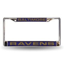 NFL Baltimore Ravens Laser Chrome Acrylic License Plate Frame - £23.42 GBP