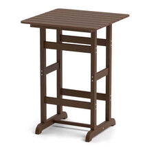 30 Inch Square Bar Table Dining Table with Slatted Tabletop for Poolside... - $172.96